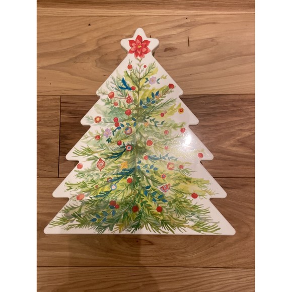 The Pioneer Woman Christmas Tree Shaped Treats Cookies Green Plastic Con… - Picture 1 of 3